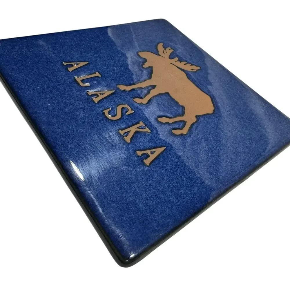 Alaska Moose Tile Trivet 6”